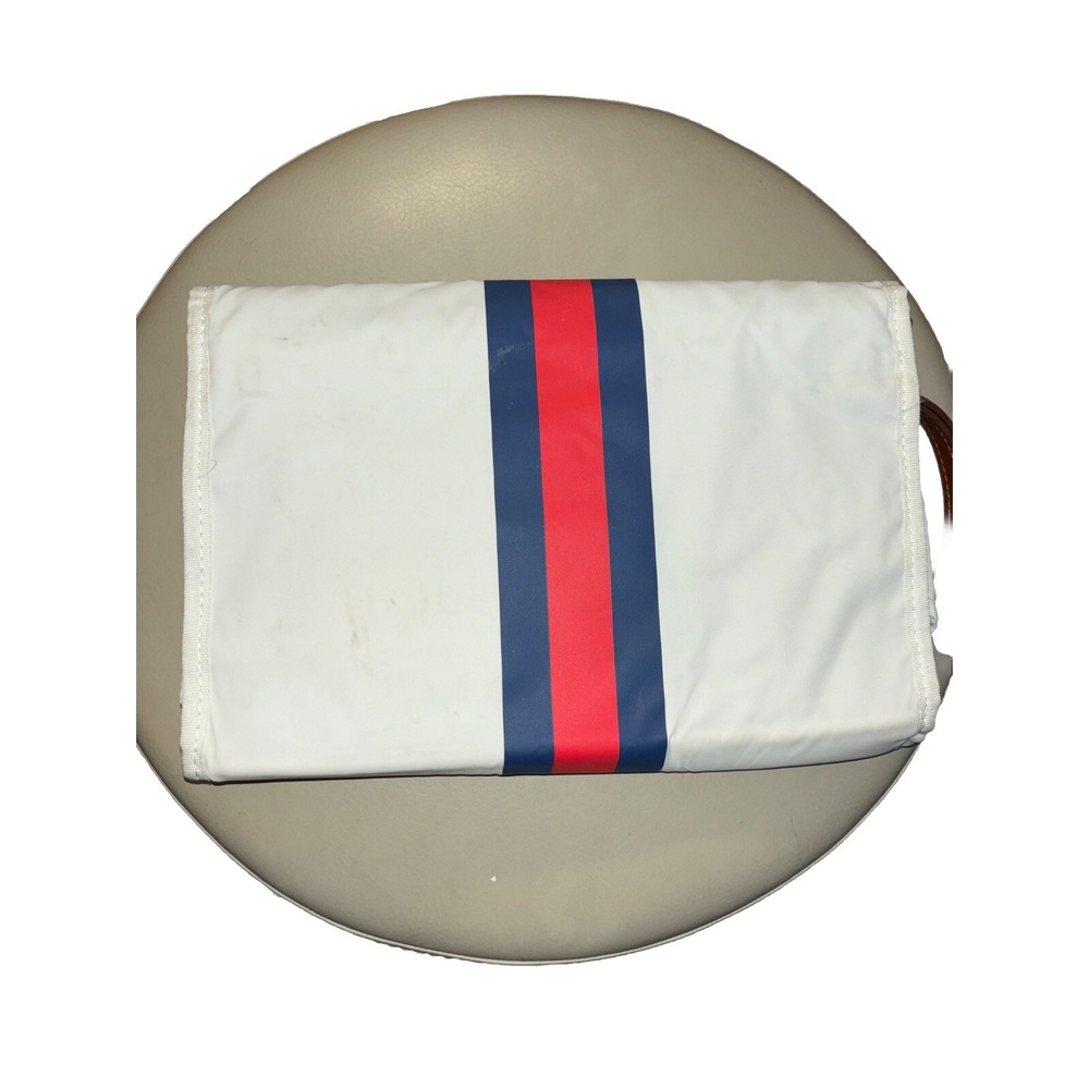 Pottery Barn Kids Mark & Graham Changing Pad Unisex White Red Blue Good Striped